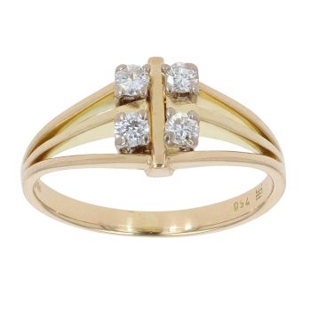 18ct Yellow Gold 0.20ct Diamond Four Stone Ring
