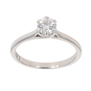 9ct White Gold 0.50ct Brilliant Cut Diamond Solitaire Ring
