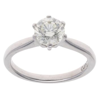 Platinum 1.00ct Brilliant Cut Diamond Solitaire Ring