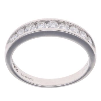 18ct White Gold 0.50ct Brilliant Cut Diamond Half Eternity Ring