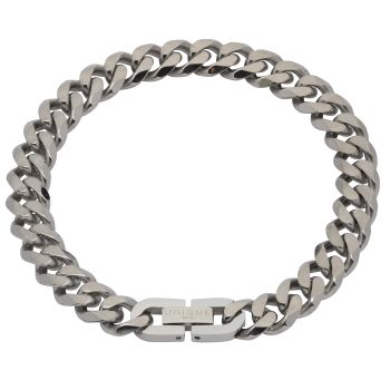 Stainless Steel Matte and Polished Curb Bracelet