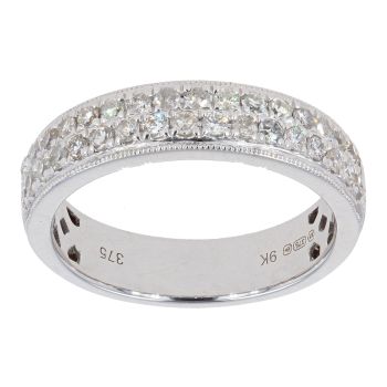 9ct White Gold Approx. 0.46ct Diamond Eternity Ring by Anya Belle