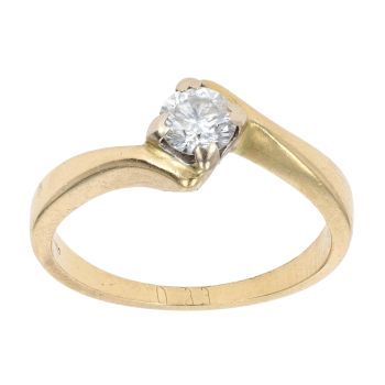 18ct Yellow Gold 0.33ct Diamond Solitaire Ring
