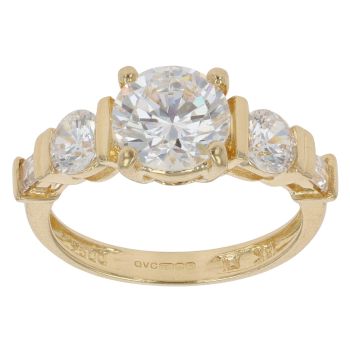18ct Yellow Gold Cubic Zirconia Dress Ring