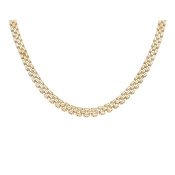 9ct Yellow Gold Watch Strap Style Chain 18"