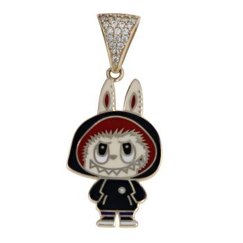14ct Yellow Gold Cartoon Bunny Pendant