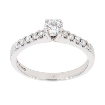 18ct White Gold 0.52ct Diamond Solitaire Ring