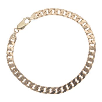 9ct Yellow Gold Curb Bracelet 8"