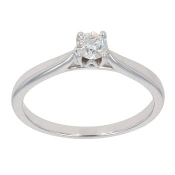9ct White Gold 0.25ct Diamond Solitaire Ring