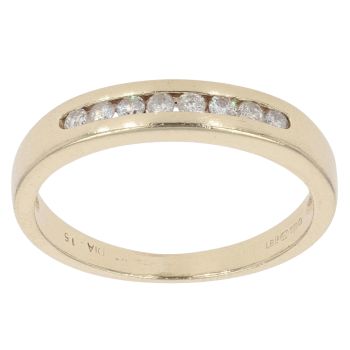 9ct Yellow Gold 0.15ct Diamond Half Eternity Ring