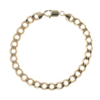 9ct Yellow Gold Curb Bracelet 8.5"
