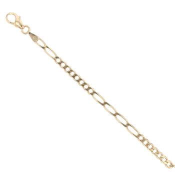 14ct Yellow Gold Figaro Bracelet 8.5"