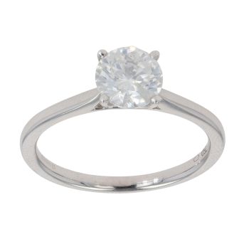 18ct White Gold 1.08ct Brilliant Cut Diamond Solitaire Ring