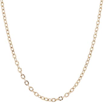 9ct Yellow Gold Textured Link Belcher Chain 18"