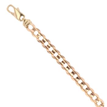 9ct Yellow Gold Curb Bracelet 8"