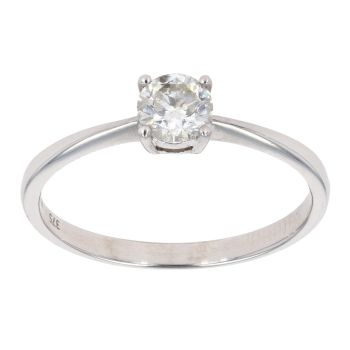9ct White Gold 0.50ct Diamond Solitaire Ring