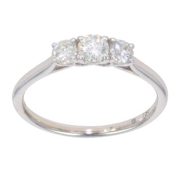 18ct White Gold 0.50ct Trilogy Diamond Ring