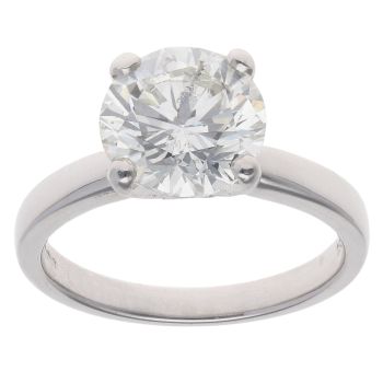 Platinum 3.01ct Brilliant Cut Diamond Solitaire Ring