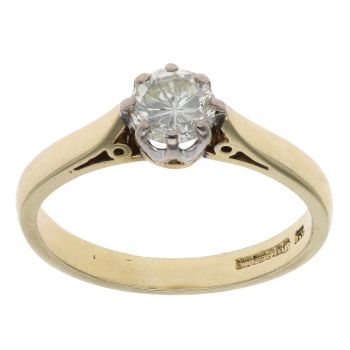 18ct Yellow Gold 0.50ct Brilliant Cut Diamond Solitaire Ring