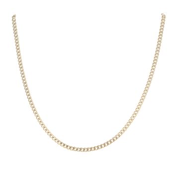 9ct Yellow Gold Curb Chain 18"