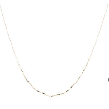 9ct Yellow Gold Bar Links Chain 18"