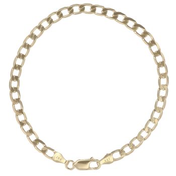 9ct Yellow Gold Curb Bracelet 7"