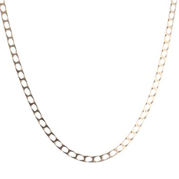 9ct Yellow Gold Square Curb Chain 20"