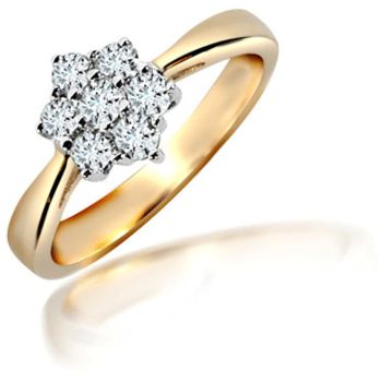 18 Carat Yellow Gold 50pts Diamond Ring
