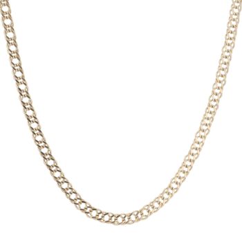 9ct Yellow Gold Double Curb Chain 18"