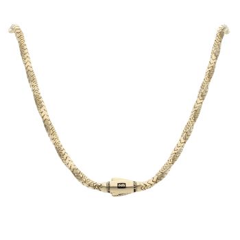 14ct Yellow Gold Monaco Spin Plain Lock Twist Chain 26"