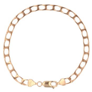 9ct Yellow Gold Curb Bracelet 8"
