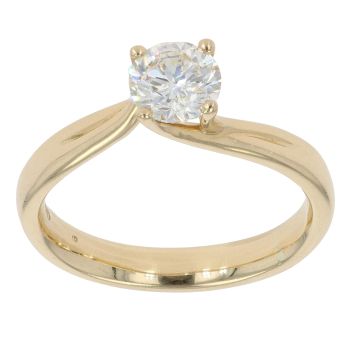 18ct Yellow Gold 0.65ct Diamond Solitaire Ring