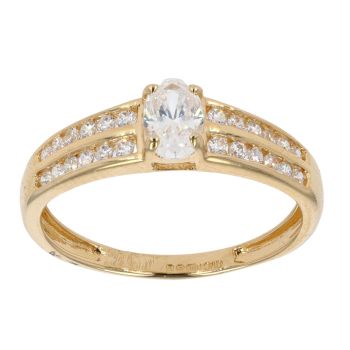 18ct Yellow Gold Cubic Zirconia Ring