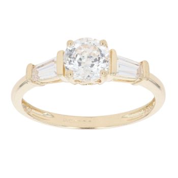 14ct Yellow Gold Cubic Zirconia Ring