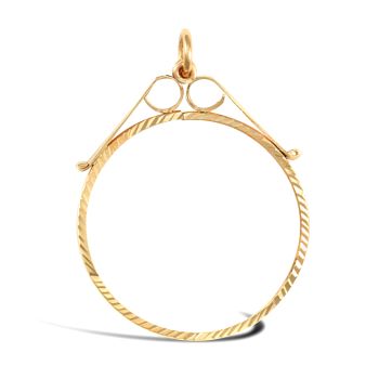 9ct Yellow Gold Full Sovereign Pendant Mount
