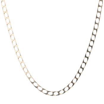 9ct Yellow Gold Square Curb Chain 18"
