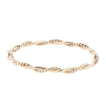 9ct Yellow Gold Twist Patterned Bangle