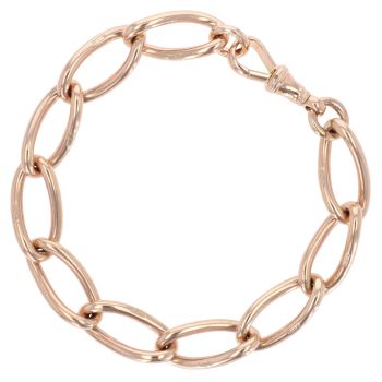 9ct Rose Gold Curb Bracelet 7.5"