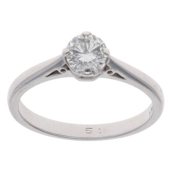 Platinum 0.50ct Diamond Solitaire Ring