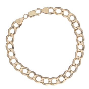 9ct Yellow Gold Curb Bracelet 7.5"