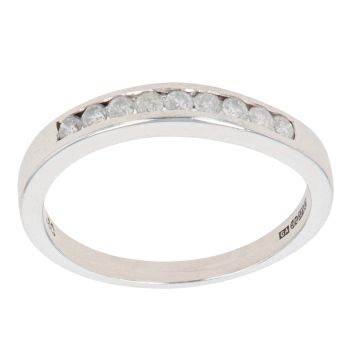 9ct White Gold 0.20ct Diamond Half Eternity Ring