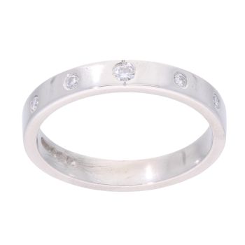 Platinum 0.10ct Five Stone Diamond Ring