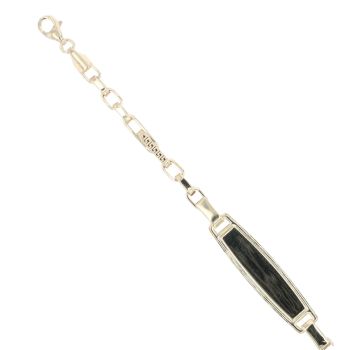 Children's 14ct Yellow Gold Greek Key Link ID Bracelet 5.5"