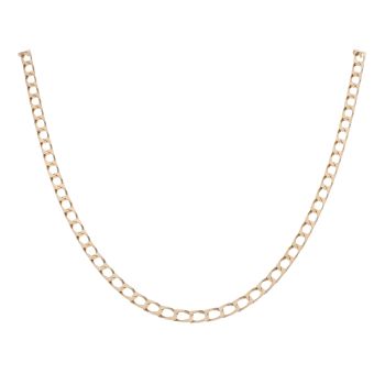 9ct Yellow Gold Square Curb Chain 18"