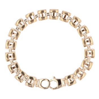 9ct Yellow And White Gold Fancy Bracelet 7"