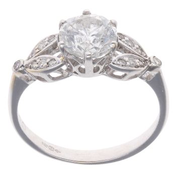 18ct White Gold 1.55ct Brilliant Cut Diamond Solitaire Ring