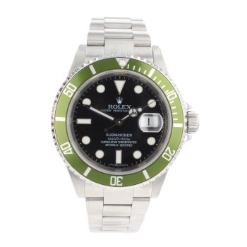 Rolex Submariner 'Kermit' Pre Owned Watch Ref 16610LV