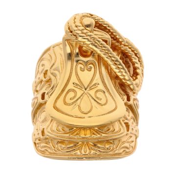 Silver Gold Plated Saddle Ring