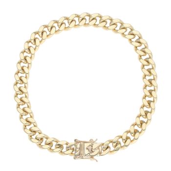 9ct Yellow Gold Curb Bracelet 8"