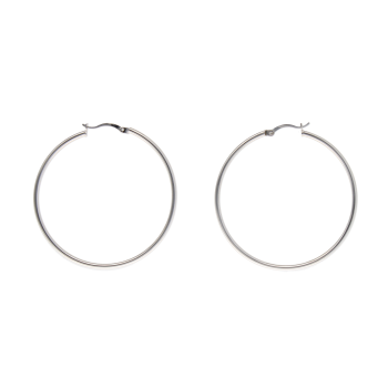 Silver Hoop Earrings by Icesia